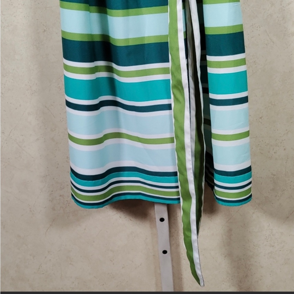 Banana Republic green stripe belted dress 10 - Picture 6 of 6